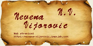 Nevena Vijorović vizit kartica